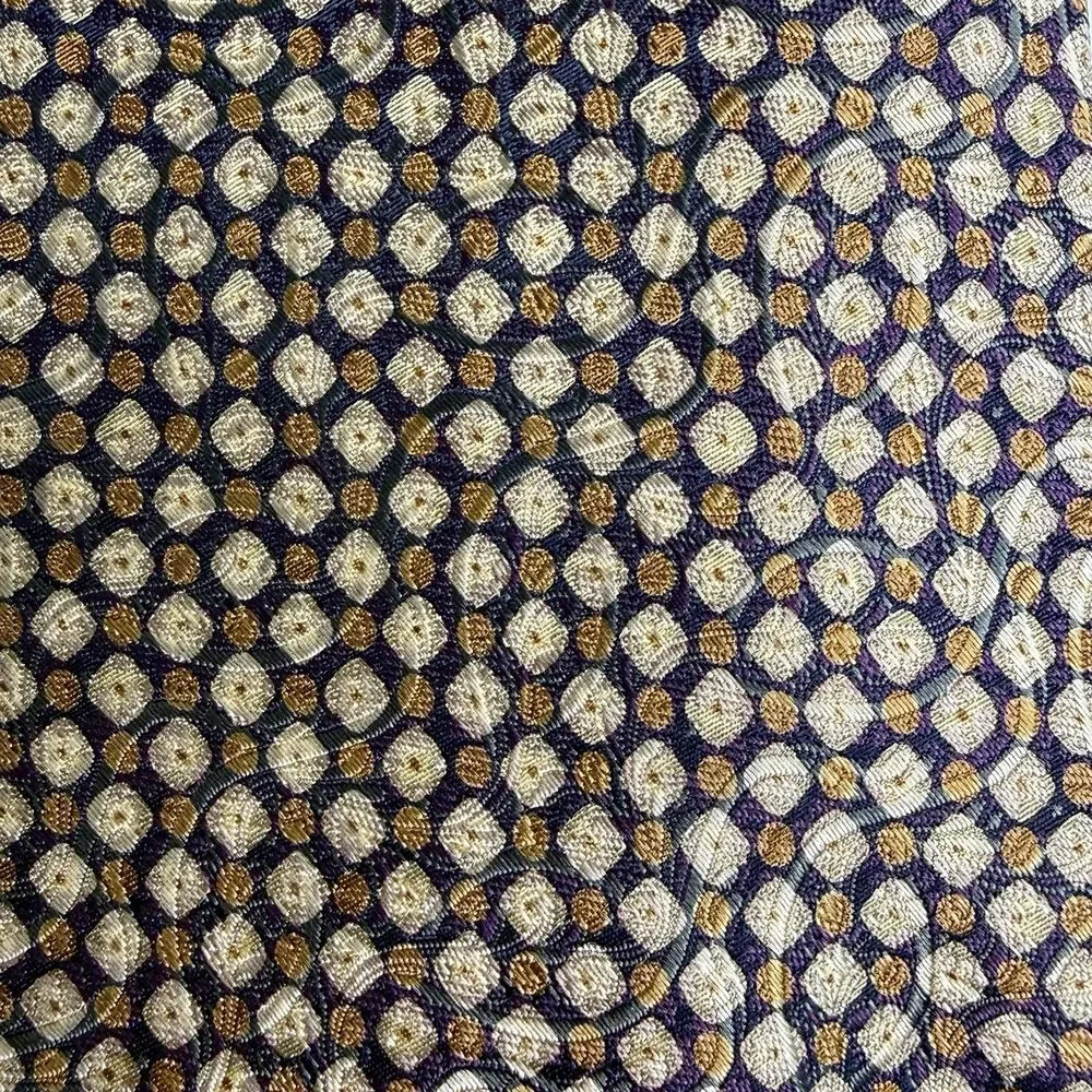 ROBERT TALBOTT Best Of Class Men's Silk Tie - Gold Tan Grey Geometric 57.5